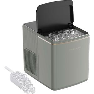 Frigidaire, Countertop Ice Maker, 26 lbs per Day Fast Bullet Ice Making Machine with Touch Display, 9 Pieces in 715 Minutes, Portable Ice Machine for Home Kitchen, Office & RV, Green