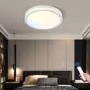 AOMEI 20inch White Dimmable LED Ceiling Light for Bedroom Living Room Full Spectrum 3000K-6000K, 4-Point Secure Flush Mount Flat Panel, Round Modern Fixture with Remote Control