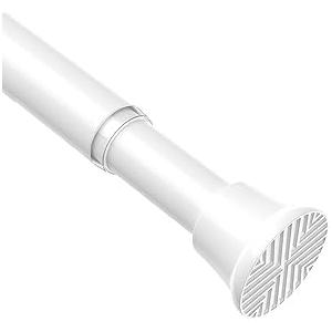 White Spring Tension Curtain Rods 30 to 63 Inch Adjustable Expandable Spring Loaded Curtain Rods No Drilling Suitable for Small Short Tension Rods 33-59 Inch Doors, Windows, Closet
