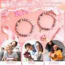 Nosiny 36 Pcs Breast Cancer Awareness Gifts Accessories Women Breast Cancer Awareness Bracelets Pink Ribbon Keychains Rhodochrosite Bead Bracelets for Charity Fundraiser Campaign Inspirational Gifts