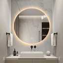 LAIYA 36 Inch Round LED Bathroom Mirror Frameless Backlit Anti-Fog Dimmable