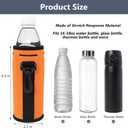 Water Bottle Sleeves, 3 Pcs Neoprene Insulators Bottle Carrier Holder with Buckles, fits 16-18oz (Colorful1)