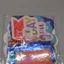 BLUE PANDA Happy Birthday Rainbow Car Decorations for Parade, Balloons, Banner, and Signs - Happy Birthday Banner - Pandas - Rainbow Balloon - Valentines Confetti - Space Party Decorations