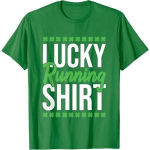 Irish St Patricks Day Clover Marathon Happy Run T-Shirt, Kelly Green, Size XL