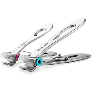 MR.GREEN Nail Clippers, Ultra Wide Jaw Opening Toenail Clipper for Thick Nails Heavy Duty Stainless Steel Fingernail Clippers for Seniors (Mr-1224plus)