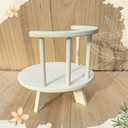 Photography Props Wooden Stool Set Photo Studio Accessories White Semi-Circular Stool Chair Toddler Photo Props Doll Chair Wood Stool Bench Children Photoshoots Child Photo Props Gift