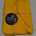 Mustard Valance Curtains 2 Pack, 54x18 Inches, 100% Cotton, Rod Pocket Window Valances, Semi Sheer Short Curtain for Kitchen, Farmhouse, Caf, Bedroom, Bathroom, Living Room Dcor