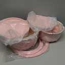 Astercook 21 Pcs Pots and Pans Non Stick Ceramic Cookware Set, Detachable Handles, RV Kitchen Cooking Set, Oven Safe, Induction Ready, Stackable, Pink