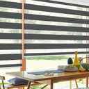 Allbright Zebra Window Blinds for Home 51"W  64"H Black , Dual Layer Roller Shade, Room Darkening Shade Roll Up and Pull Down Blinds, Light Filtering Window Shades for Day and Night, Easy to Install