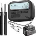 (with Safety Lock) Pager Cases Compatible with AirPods Pro 2nd Generation Case Cover with Cleaner Kit,Sturdy Hard TPU Protective for AirPods Pro 2 Charging Case(USB-C)(2023/2022/2019) for Men-Black