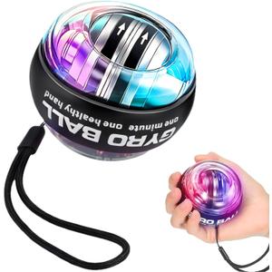 Torque Ball with Counter - Auto-Start Wrist Power Gyro Ball, Forearm Strengthener, Grip Strength Trainer, Hand Strengthening Devices, Wrist Trainer Balls, Finger Exerciser with LED Lights