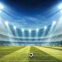 Soccer Field Backdrop Ball Game Stadium Spotlight Photography Background Football Fields Goal Sports Match Background Picture for Fan Sports Backdrops Photo Shoot Studio Props 5x3ft