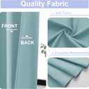 Simplebrand Ava Aqua Blackout Curtains for Bedroom 63 Inch Length 2 Panels Set, Nursery Thermal Insulated Energy Saving Rod Pocket Window Treatment Curtains Blackout Drapes, W40 x L63 Inch, Aqua