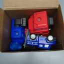 Magnetic Car 5 in 1 Transform Fire Robot Toys for 3 4 5 6 7 Year Old Boys, Magnetic Robotic Action Figures Building Set for Kids,Birthday Gifts Ideas for Boys Ages 3 4 5 6 7(Blue)