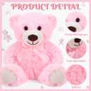 Jenaai 12 Pieces Stuffed Animals Stuffed Bear with Bow Soft Party Gift Plush Bears Centerpieces Birthday Care Wedding Decorations Christmas, 11.8 Inch (Pink,Classic)
