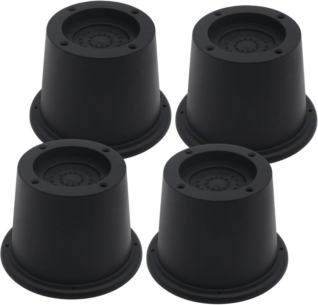 4 Pack Furniture Risers Black Bed Risers 2 inch, Bed Lifts Risers for Sofa, Couch, Desk, Heavy Duty Bed Frame Risers Table Leg Extenders Supports Up to 1,300 Lbs