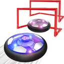 Ancesfun Kids Toys Hover Soccer Ball (Set of 2) with LED Lights and Foam Bumper for Age 3 4 5 6 7 8-16 Year Old Boys Girls, Rechargeable Air Powered Hover Balls with 2 Goals for Indoor Outdoor Game