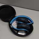 ZIHNIC Bluetooth Headphones Over-Ear, Foldable Wireless and Wired Stereo Headset Micro SD/TF, FM for Cell Phone,PC,Soft Earmuffs &Light Weight for Prolonged Wearing (Black/Blue)