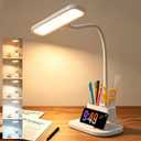 BOHON Desk Lamp for Home Office Desk Light with USB-C Charging Port White