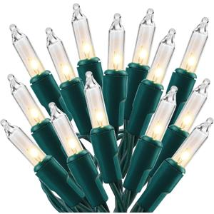 Christmas Lights, 150 Count 29 FT Christmas Mini String Lights, Green Wire Fairy Light, 120V UL Certified Connectable Xmas Tree Light for Patio, Holiday, Party, Outdoor Indoor Decoration, Warm White