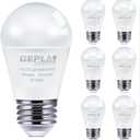 GEPLAD 6 Pack A15 Light Bulbs 60W Equivalent, 8W LED Refrigerator Bulbs, 3000K Soft White, 750 LM, E26 Medium Base, for Ceiling Fan, Wall sconces, Appliance Bulb