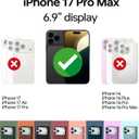 RANYOK Wallet Case Compatible with iPhone 17 Pro Max Case, with 6 Card Holder RFID Blocking, PU Leather Zipper Flip Wallet Pocket, Kickstand, Wrist Strap | Protective Phone Cover, Wine Red