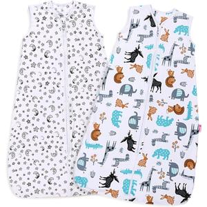 Lictin Baby Sleep Sack 0.5 Tog - 2 Pack Toddler Sleeping Sack 18-36 Months, Summer Baby Sleeping Bag, Sleeveless Baby Wearable Blanket with Adjustable Length and 2-Way Zipper