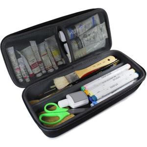 TUDIA EVA Empty Carrying Hard Storage Case Organiser for Art Supplies/Paint Brushes/Markers/Sketching Supplies with Hand Carry Handle [CASE ONLY]