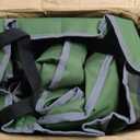 Padded Double Camping Chair Loveseat Oversized Camping Couch, Green