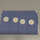 UpUDo 4 Rolls Chiffon Ribbon, 1.5" x 6Yd Dusty Blue Silk Ribbons, Smooth Edges for Wedding Invitations, Bridal Bouquets, DIY Crafts, Gift Wrapping, Holiday Decor