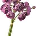 Faux Silk Mini Ranunculus Flowers DIY Bouquet,Table Centerpieces Small Artificial Peony Flowers, for Wedding and Party Decorations(Color h)
