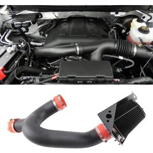 Cold Air Intake Compatible with 2012-2014 Ford F150 3.5L V6 Ecoboost, (FX2/FX4/XLT/Lariat) Heat-Resistant Aluminum Pipe, High-Flow Filter