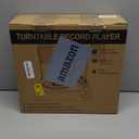 Vinyl Record Player with Speakers & Wireless Receiver Turntable for Vinyl Records 3 Speed 3 Size LP Player Portable Turn Table Vinyl Records Players Headphone AUX RCA Auto Stop New Sleek Dark Green