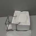 2 Tier Ceramic Fruit Bowl for Kitchen Counter, Tiered Fruit Basket for Countertop, Modern Multi Layer Fruit Display Stand for Party, Cute (Gold&White, Small)