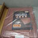 TarpsPlus Light-Duty 6 Mil Poly Tarps, Waterproof & Tear Resistant Temporary Cover, Multi-Purpose Tarp for Cars, Garden, Equipment, Camping & Outdoor Use, Brown 30' x 30'