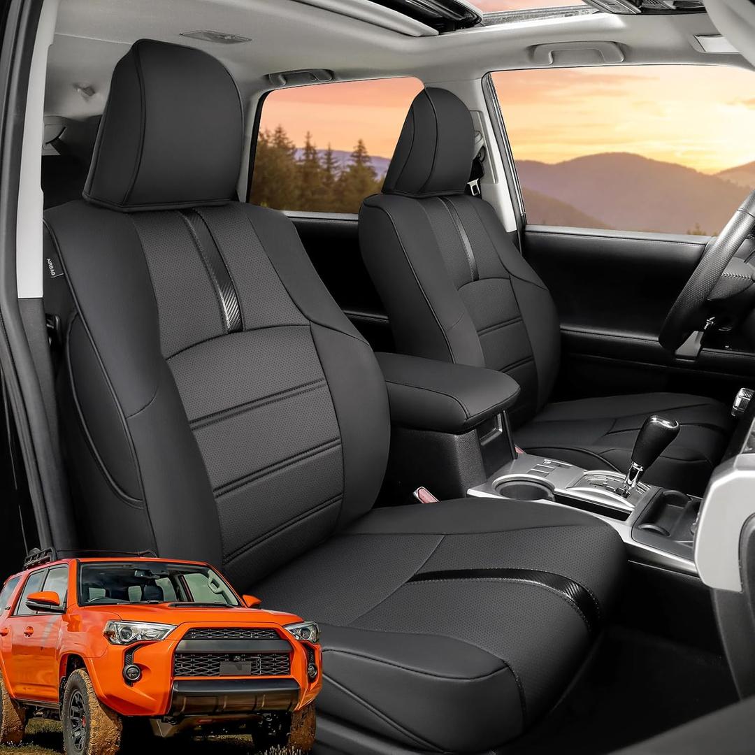 15PCS Front Rear Rows Seat Covers for Toyota 4Runner 2024 2023 2022 2021 2020 2019 2018 2017 2016 2015 2014 2013 2012,SR5 Trail Limited TRD Off-Road Premium Pro 5-Seat 2011-2024 Protector Accessories