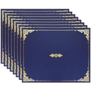 Certificate Holders, Navy Blue Certificate Frame Diploma Holders with Gold Foil Border for Letter Size 8.5x11 inch Award Certificates, 30packs