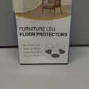 Chair Leg Floor Protectors Rectangle Chair Leg Protectors for Hardwood Floors Silicone Caps Felt Furniture Pads Covers Anti-Scratch Reduce Noise 16 Pack Clear Fit Perimeter 3-3/4'' to 4-7/8''