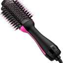 Hair Dryer Brush Blow Dryer Brush in One, Upgraded 4 in 1 Hair Dryer and Styler Volumizer with Negative Ion Anti-frizz Ceramic Titanium Barrel Hot Air Hair Straightener Brush