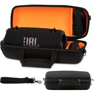 Hard Case Compatible with JBL Xtreme 4/Xtreme 3 Bluetooth Speaker,Travel Carrying Storage Holder Bag with Replacement Shoulder Strap Fit for Charger Adapter and Accessories (Black)