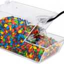 IneVibe Candy Bin Topping Dispenser - Acrylic Bulk Sprinkle Container w/Scoop, Stackable & Magnetic for Multiple Holders on Shelf - Commercial Setting for Cereal, Nuts, Candies & Snack Food Storage