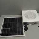 Solar Powered Exhaust fan, 20W Solar Panel + 8" Ventilation Vent Fan for Outside Greenhouse, Chicken Coop, Shed, Pet House