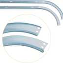 LAJIAOZ Garage Door Horizontal Tracks Pair, 12" Radius Curved Tracks for 7ft High Garage Doors, Heavy Duty 2" Roller System Track Set, Residential & Commercial Replacement Parts(Left/Right, TL=8.5FT)