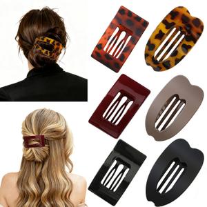 6 Pack Flat Hair Clips for Women,Large Claw Clips Strong Hold Hair Clips for for Thick & Thin Hair for Daily Styling (Multicolor-2)