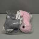 HO-EF 8.5" Bunny Stuffed Animal, 2 Sitting Bunny with Flappy Ears Plush Bunny Cute Stuffed Rabbit Plush Toy, Companion Easter Gift for Boys Girls Babies Kids (Pink+Grey)