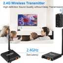 Tendak 2.4Ghz Wireless Audio Transmitter Receiver, 160 ft Long Range Low Latency Wireless Audio Adapter with Volume Control for Subwoofer/Powered Speaker/Soundbar, RCA or 3.5mm Jack Input/Output