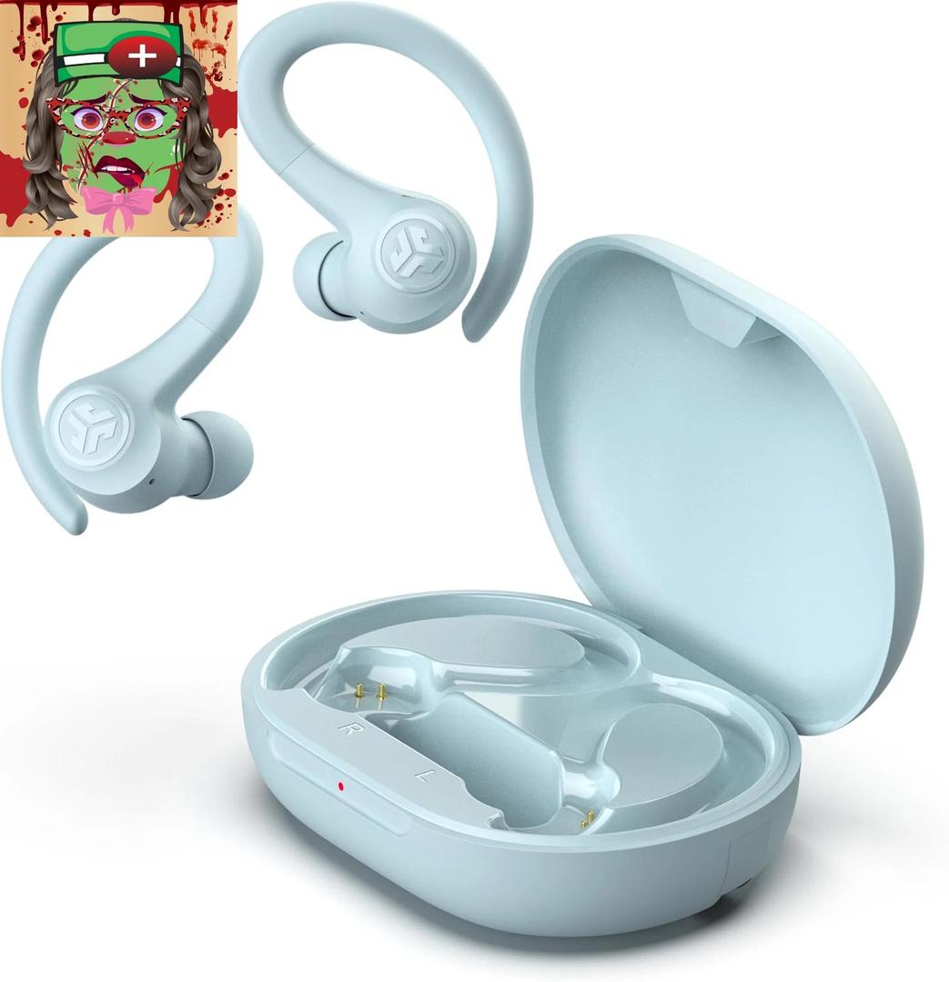 JLab Go Sport+ Wireless Workout Earbuds Featuring C3 Clear Calling, Secure Earhook Sport Design, 35+ Hour Bluetooth Playtime, and 3 EQ Sound Settings