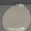 Angol Shiold Slow Close Wood Toilet Seat（Bone, Round 16.5''）
