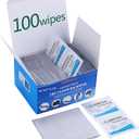Pre-Moistened Lens Wipes ALIBEISS Screen Wipes for Glasses, Camera, Tablets, Smartphone, Screens and Other Delicate Surfaces, Pack of 100