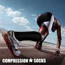 CHARMKING Compression Socks for Women & Men Circulation (3 Pairs) 15-20 mmHg is Best Support for Athletic Running Cycling (S)